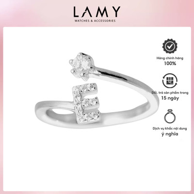 Nhẫn bạc nữ LAMY E Initial Ring Silver 8270 - Nhẫn bạc ta cao cấp
