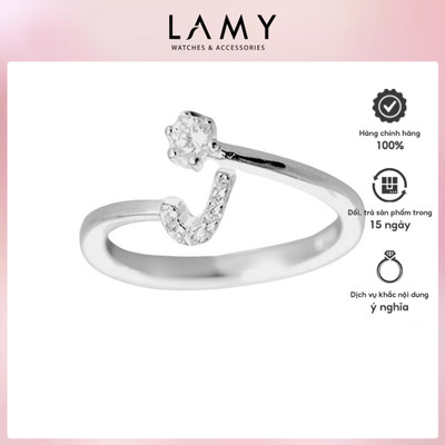 Nhẫn bạc nữ LAMY J Initial Ring Silver 8270 - Nhẫn bạc ta cao cấp