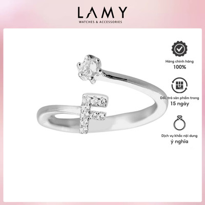 Nhẫn bạc nữ LAMY F Initial Ring Silver 8270 - Nhẫn bạc ta cao cấp