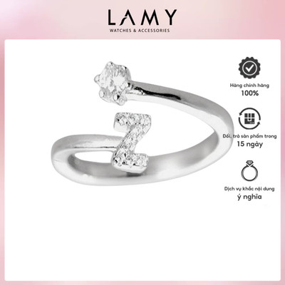 Nhẫn bạc nữ LAMY Z Initial Ring Silver 8270 - Nhẫn bạc ta cao cấp