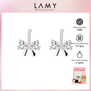 Khuyên tai bạc nữ cde innovative bow earrings silver cde3176sv - khuyên tai bạc ta