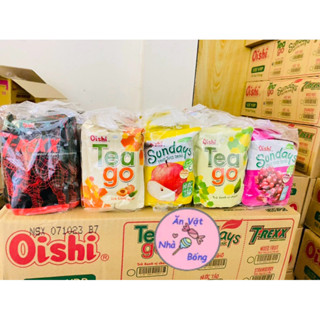  Bán sỉ thùng nước oishi 5 bịch đủ vị chanh.đào.táo.nho.dâu.tăng lực trái cây. 