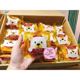 Bán sỉ bánh bông lan ruốc thịt, bánh gấu Master Min hộp 30 gói 40g thơm ngon, đồ ăn vặt trung, đồ ăn vặt cổng trường hot