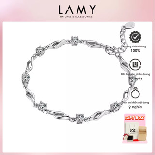  Lắc tay bạc LAMY New Wave Crystal Love Bracelet Silver 2152 - Lắc tay bạc Ý 925 