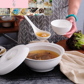 Thố sứ trắng đựng cơm canh - Bát sứ trắng có nắp đậy