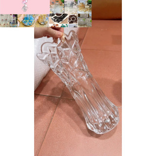 Lọ hoa thủy tinh 20cm trắng