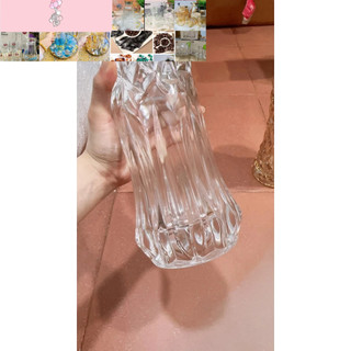 Lọ hoa thủy tinh 20cm trắng