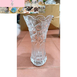 Lọ hoa thủy tinh 20cm trắng
