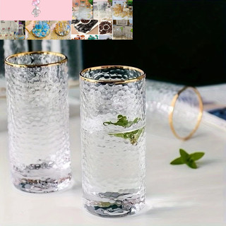 Bộ cốc thuỷ tinh loe thẳng viền vàng  cao cấp