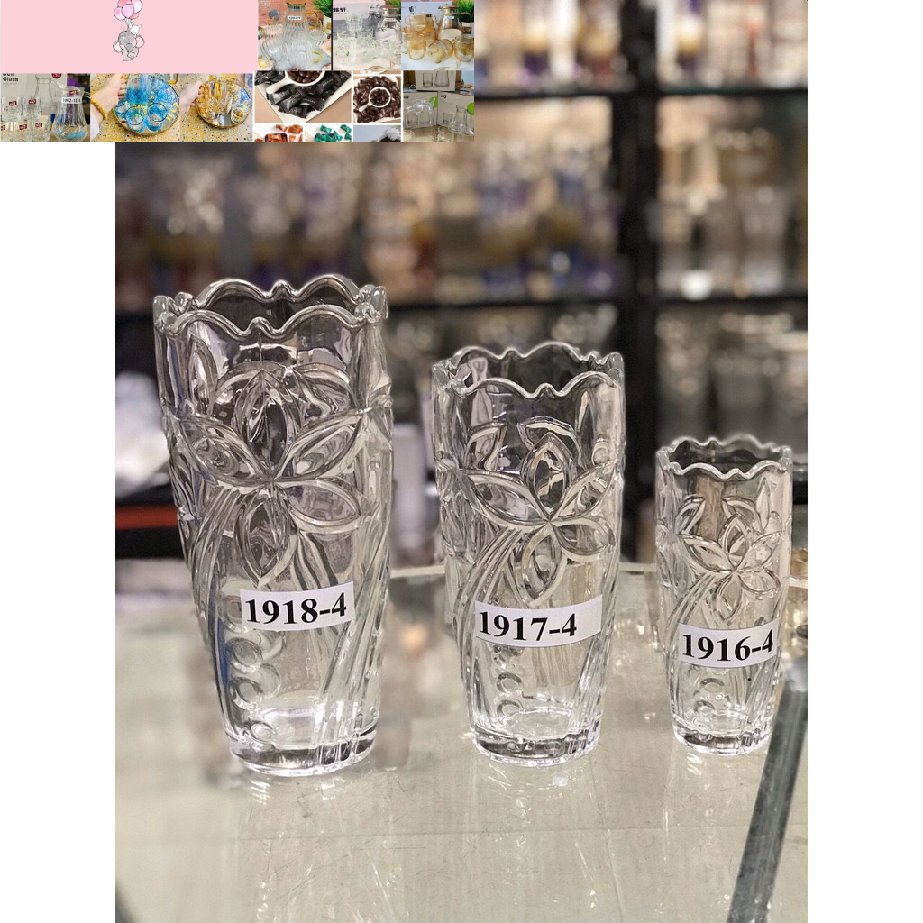 Lọ bình hoa thủy tinh 25cm