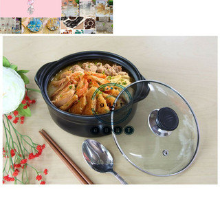 Nồi đất cao cấp 1,5 Lít nắp kiếng- Nồi sứ- Nồi gốm sứ