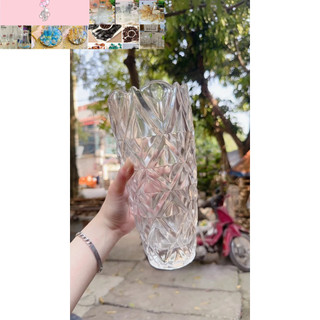 Lọ bình hoa thủy tinh 25cm