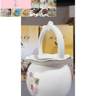 giỏ sứ - lẵng sứ hoa văn đẹp