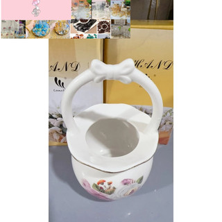 giỏ sứ - lẵng sứ hoa văn đẹp