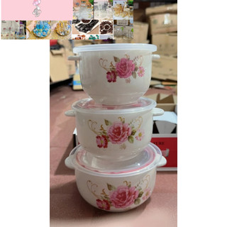 Bộ 3 bát thố sứ có tay cầm