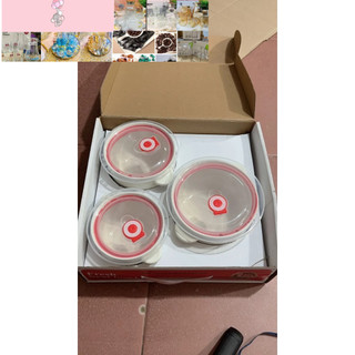Bộ 3 bát thố sứ có tay cầm