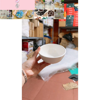 Combo 10 chén sứ trắng hàng mộc dày dặn