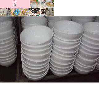 Combo 10 tô sứ trắng to 20cm