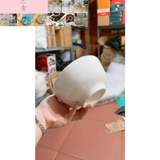 Combo 10 tô sứ trắng to 20cm