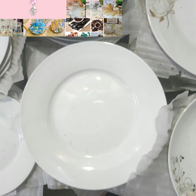 combo 10 đĩa trắng sứ18cm