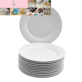 combo 10 đĩa trắng sứ18cm