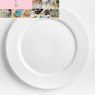 combo 10 đĩa trắng sứ18cm
