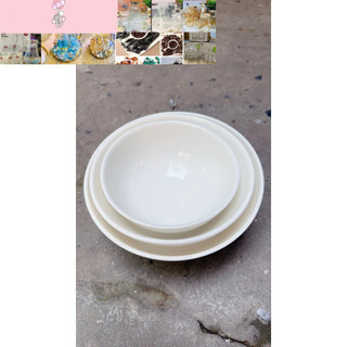 combo 10 tô sứ trắng 15cm