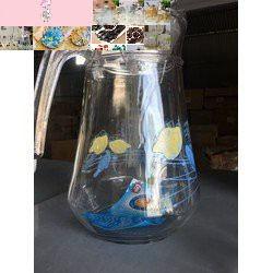 Bình nước thủy tinh 1300ml có hoa văn đẹp
