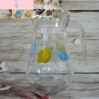 Bình nước thủy tinh 1300ml có hoa văn đẹp