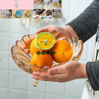 bát tô đĩa khay thủy tinh vàng  cao cấp đựng hoa quả bánh kẹo