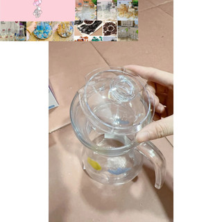 Bình nước thủy tinh 1300ml có hoa văn đẹp