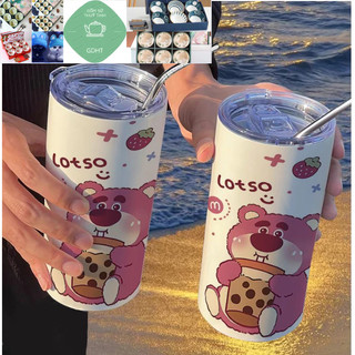 Bình giữ nhiệt Gấu Dâu Lotso cao cấp 600ml