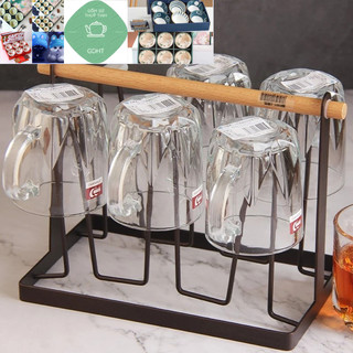 Bộ 6 Ly Cốc Thủy Tinh Có Quai 245ml