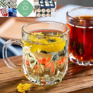 Bộ 6 cốc quai thủy tinh 245ml