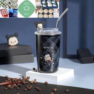 Cốc giữ nhiệt inox 304 cao cấp không gỉ kèm ống hút siêu cute