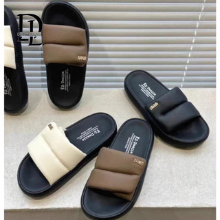 Dép Quai Ngang Nữ, Dép Nữ 3 Phân, Quai Dán Xé Điều Chỉnh Tăng Đưa, Gắn Khóa Min Style Hàn Quốc DoLy Shoes