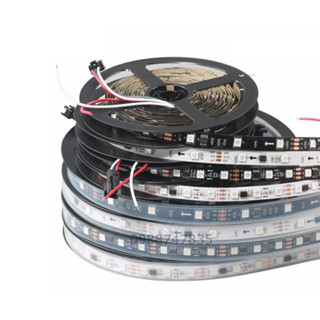 WS2811 Đèn Led ARGB 12V 60Led/m 3 bóng chung IC cuộn 5 mét dây dán full màu hiệu ứng sóng nhạc