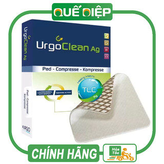  URGOCLEAN Ag - Băng gạc làm sạch mảnh hoại tử vết thương ion Bạc kháng khuẩn bỏng loét tì đè té xe trầy Urgo Clean 