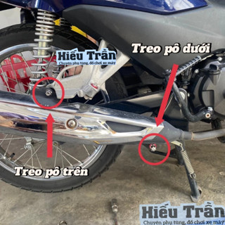 Ốc treo pô salaya Wave 50-100-110, Fu125cc, S110,Rsx Fi, Blade, Ex150-155, Sonic, Satria pô zin