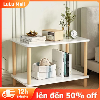 LuLu Tab đầu giường- Bàn trà vuông - Kệ decor chân gỗ tự nhiên phong cách hiện đại