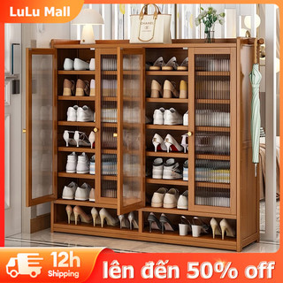 Lulu Tủ Đựng Giày Dép 7 8 Tầng Thoáng Khí Không Mùi Sang Trọng Hiện Đại Kệ Giày Tre Giá Đựng Giày Dép