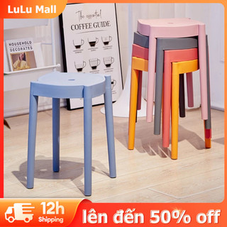 Lulu Ghế Nhựa Tròn Chống Trượt Dày Dặn Phong Cách Bắc Âu Đơn Giản Và Thời Trang