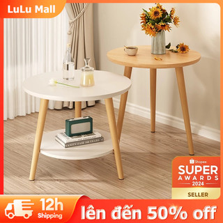 Lulu Bàn trà tròn sofa bàn tròn cafe ngồi bệt chân gỗ tự nhiên tiện ích