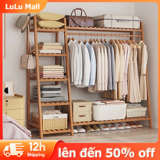 Lulu Kệ Treo Quần Áo, Giá Treo Quần 2 Tầng Cây Tre Chống Mối Mọt Chịu Tải Tốt