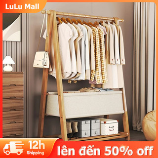 LULU Kệ Treo Quần Áo Có thể gập lại chất liệu cây tre cao cấp