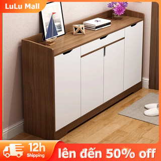 LuLu Tủ kệ giày gỗ phong cách hiện đại trang trí nhà đựng đồ tiện lợi Tủ gỗ chống thấm