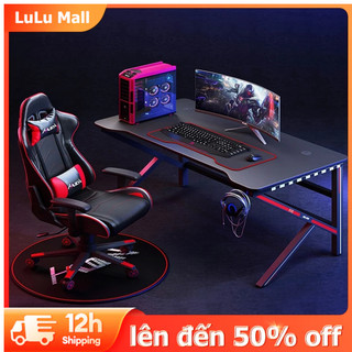 LULU Bàn gaming Bàn K/Z chắc chắn bền bỉ để PC máy tính cây làm việc mặt gỗ thiết kế cá tính decor phòng game