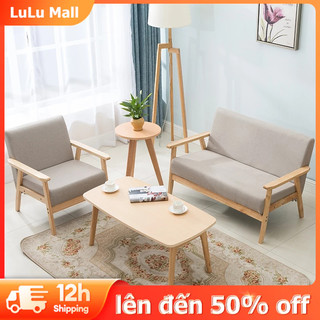 LuLu-Ghế sofa gỗ cao cấp hiện đại Ghế đôi sofa 115cm tiện ích sang trọng - Bảo hành 12 tháng