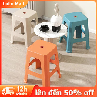 Lulu Ghế Nhựa Cao Vuông (36cm x 28cm x 46cm)  Xếp Chồng chất hàng Cao cấp bền đẹp rẻ ,Khối Đẹp Size To Nhiều Màu