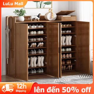 LULU Tủ Giày Dép có tủ lưu trữ Thông Minh Tre Tự Cao Cấp Nhiên Kệ Đựng Giày Dép Tre Sơn Bóng Chống Nước Chống Mối Mọt